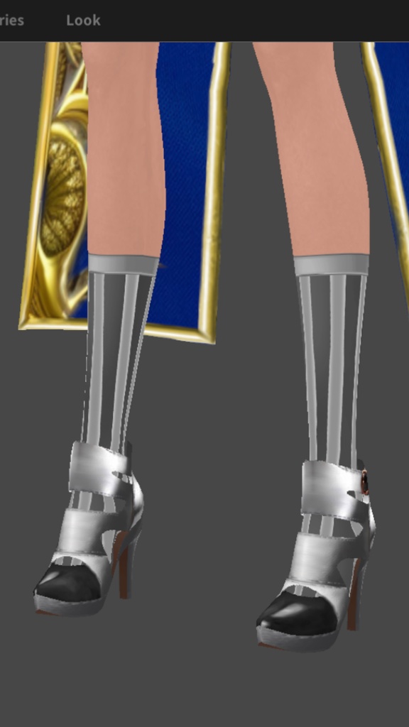 Set steel warrior high heels