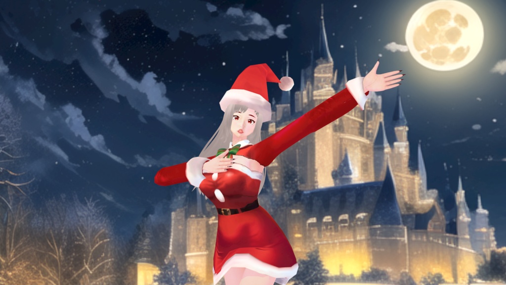 Outfit of girl Christmas dress