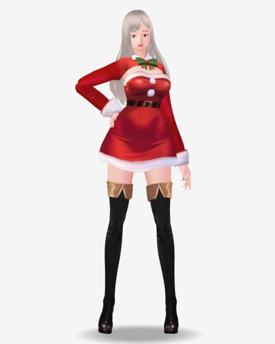Outfit of girl Christmas dress