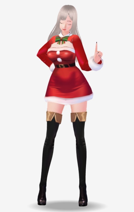 Outfit of girl Christmas dress