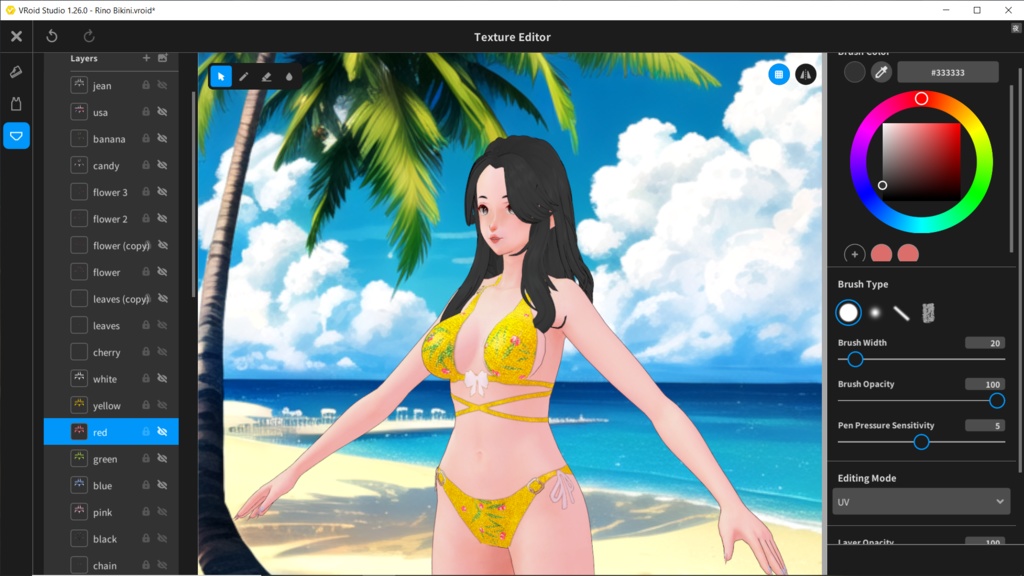 Bikini Zero Full Color | Multilayer textures
