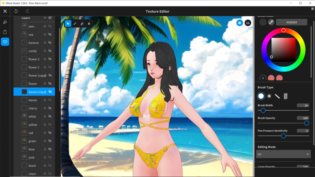 Bikini Zero Full Color | Multilayer textures
