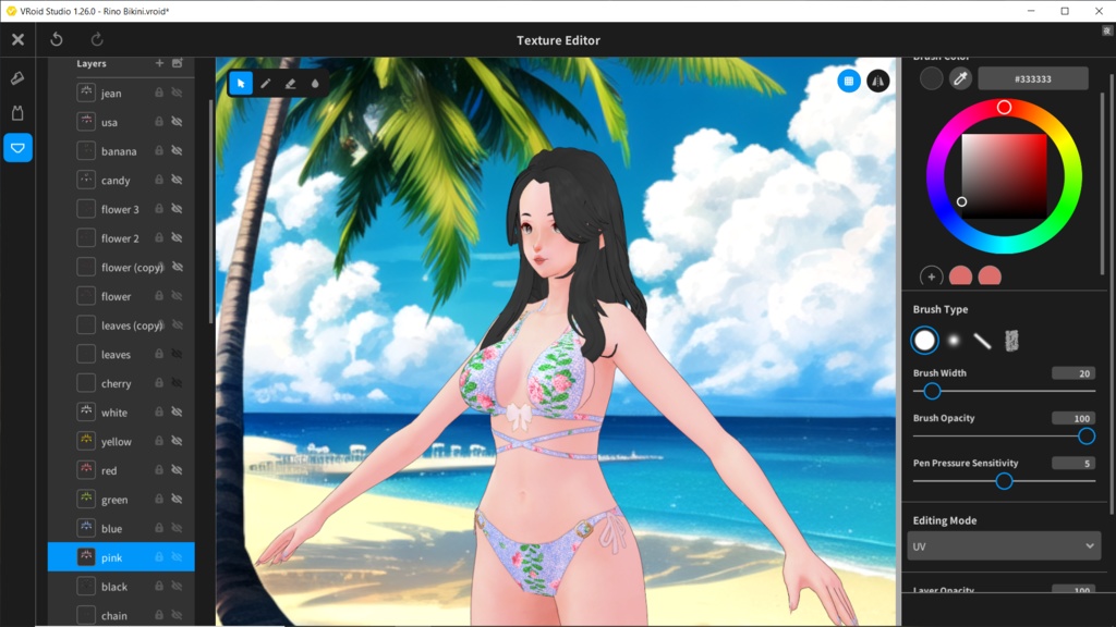 Bikini Zero Full Color | Multilayer textures