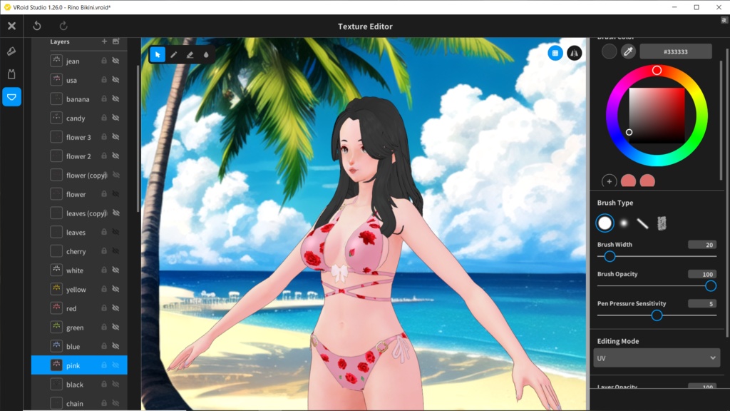 Bikini Zero Full Color | Multilayer textures