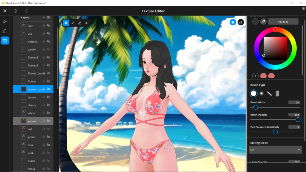 Bikini Zero Full Color | Multilayer textures
