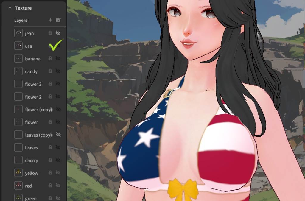 Bikini Zero Full Color | Multilayer textures