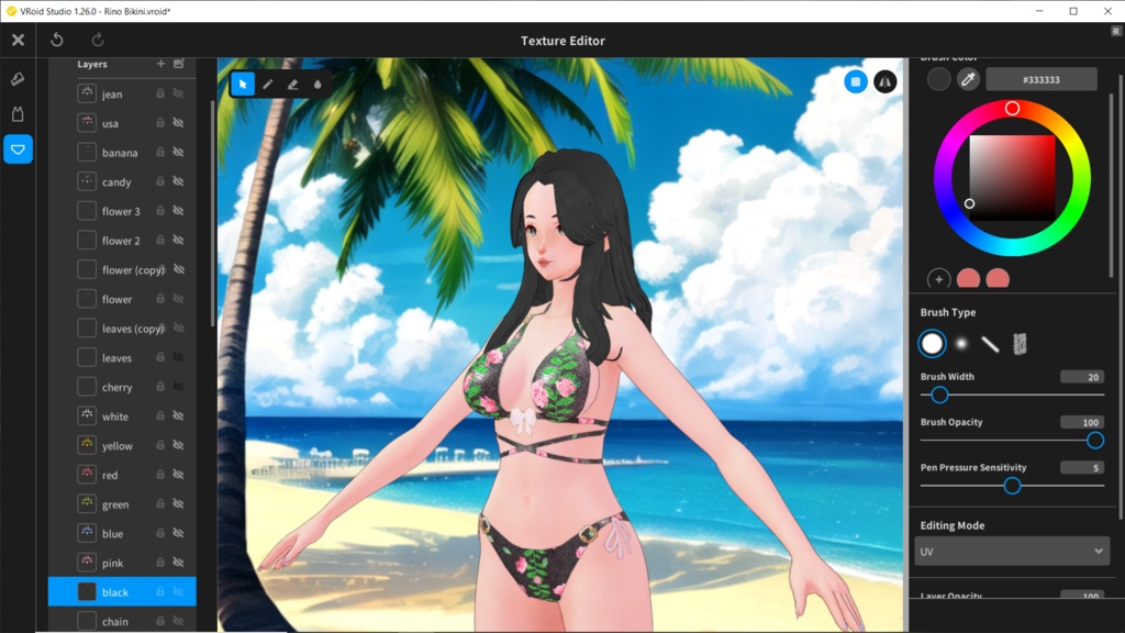 Bikini Zero Full Color | Multilayer textures