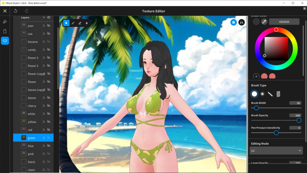 Bikini Zero Full Color | Multilayer textures