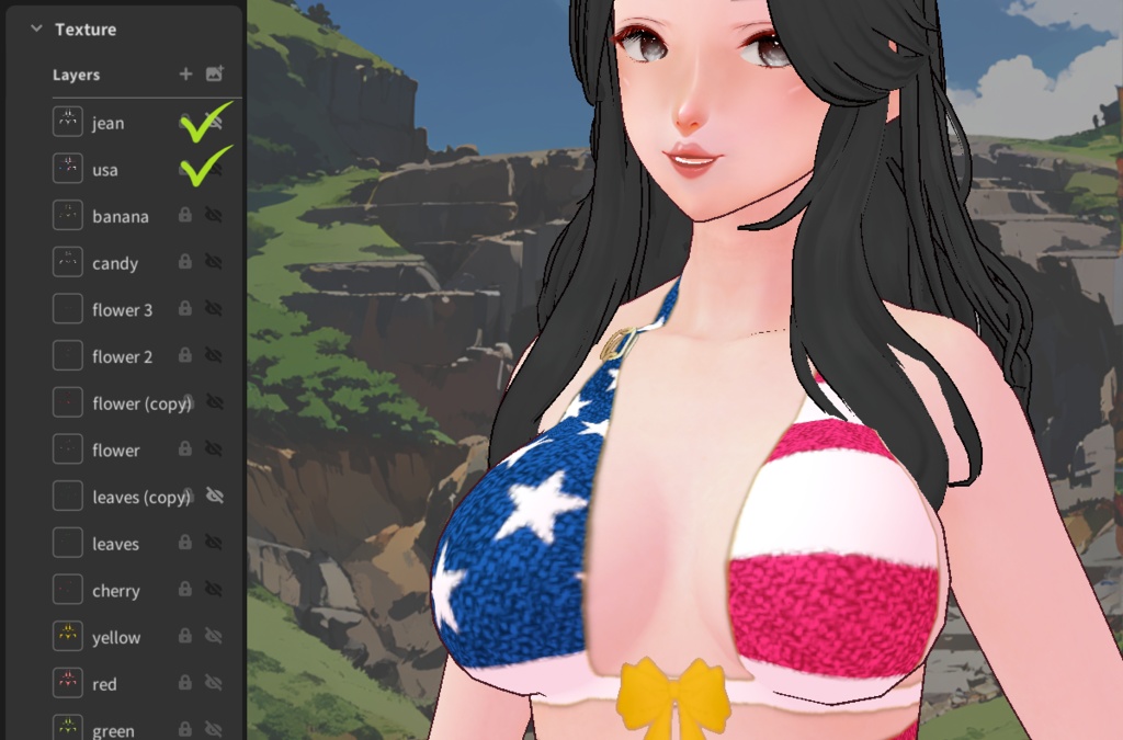 Bikini Zero Full Color | Multilayer textures