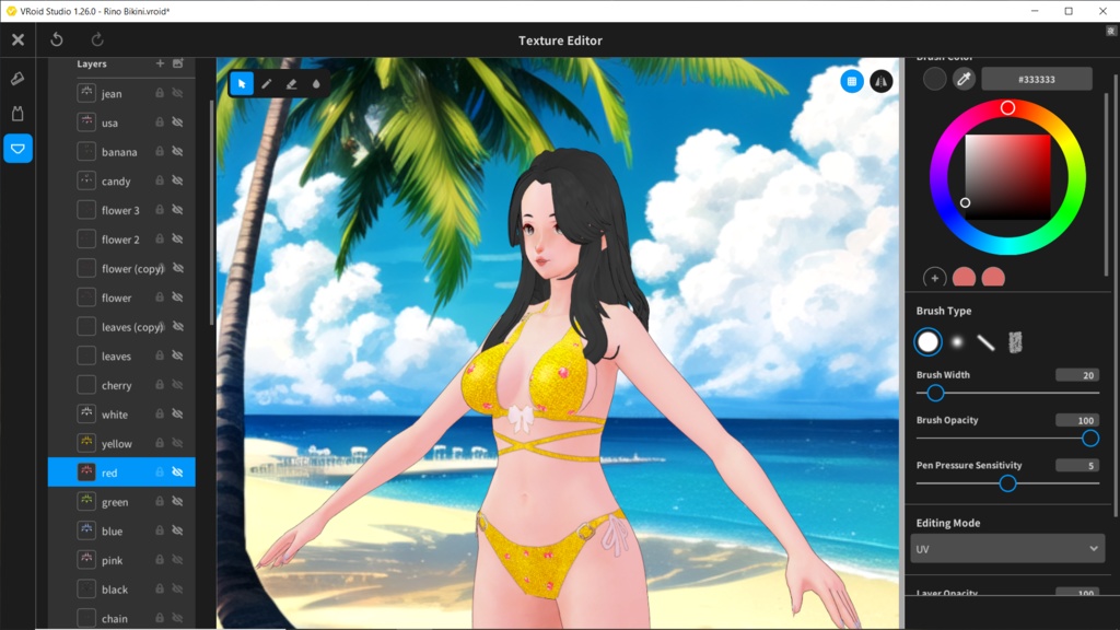 Bikini Zero Full Color | Multilayer textures