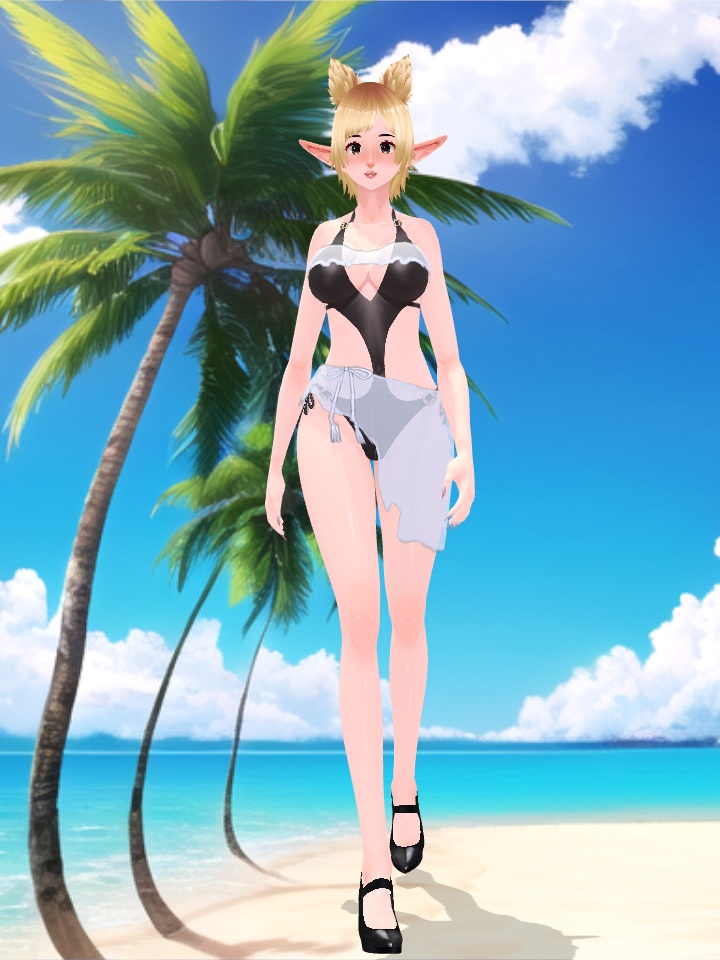 Black Bikini Collection by Tanlogic | Multilayer textures