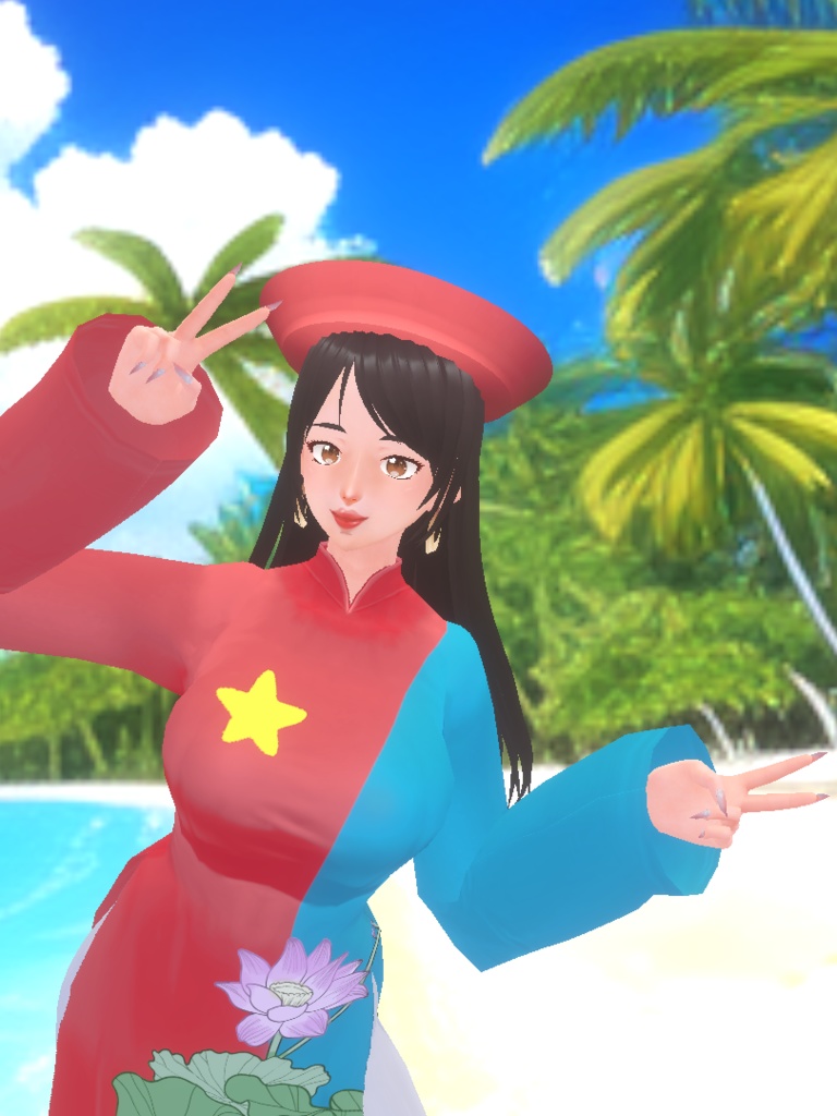 AoDai VietNam Set 1 | Multilayer textures