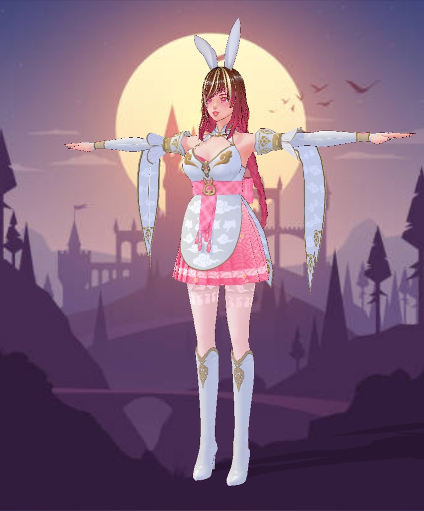 Jade Bunny Outfit by Tanlogic | Multilayer textures