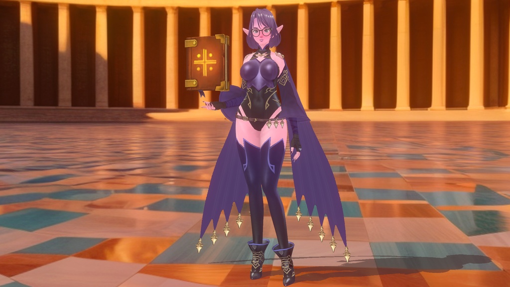 Sylvara Kade Mage Vroid Outfit - Mystical Purple & Blue