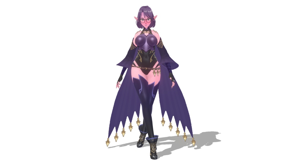 Sylvara Kade Mage Vroid Outfit - Mystical Purple & Blue