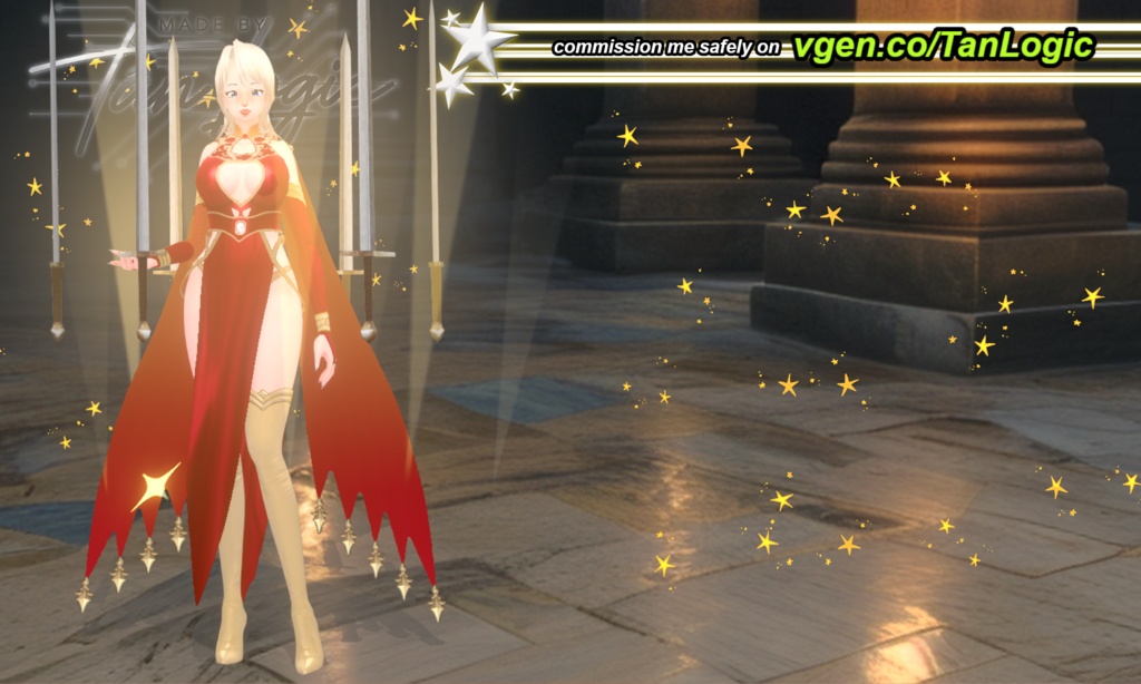 Crimson Majesty Regalia - Vroid Oufit Set