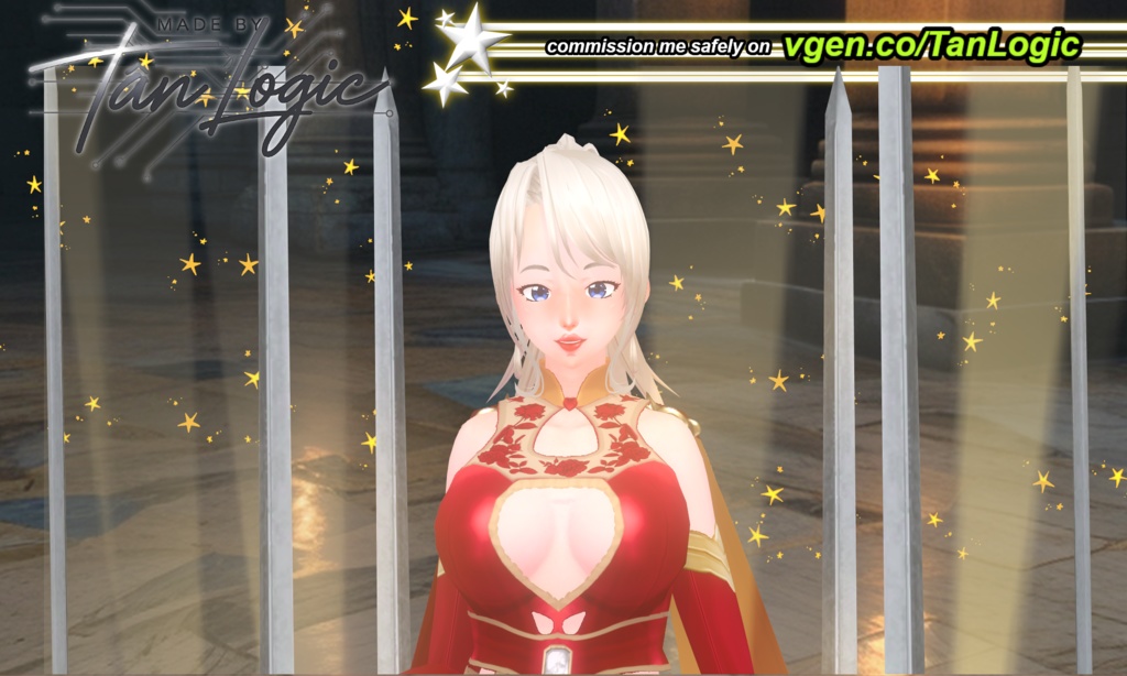 Crimson Majesty Regalia - Vroid Oufit Set