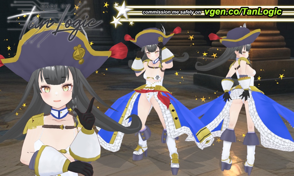 Vroid Cosplay Parute from Genkai Tokki Seven Pirates