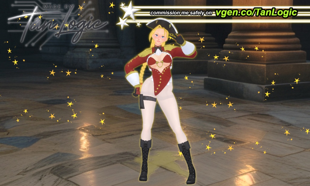 Vroid Model - Scarlet Command skin for Cammy