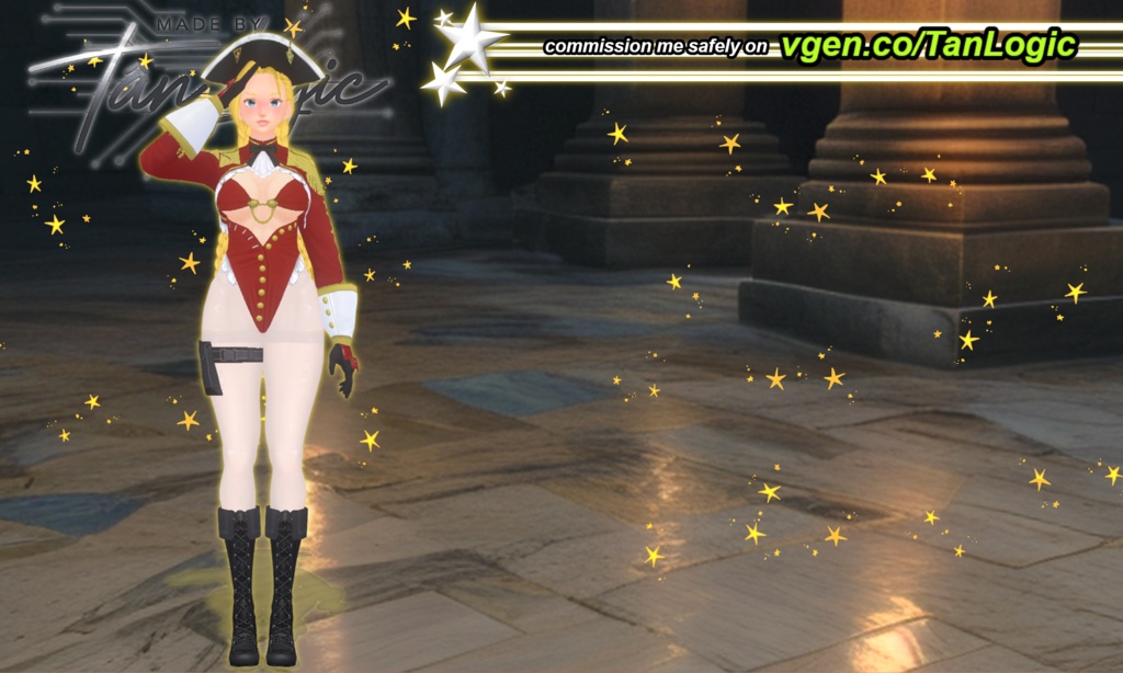 Vroid Model - Scarlet Command skin for Cammy