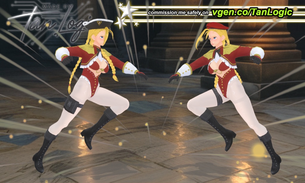 Vroid Model - Scarlet Command skin for Cammy