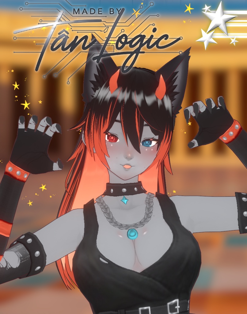 【VRoid】Cyber Neon Runner - Full Outfit & Avatar