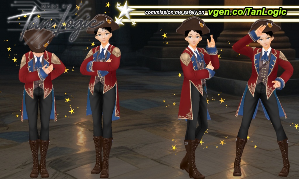 【VRoid】Captain Outfit / キャプテン衣装 / Bộ trang phục Captain