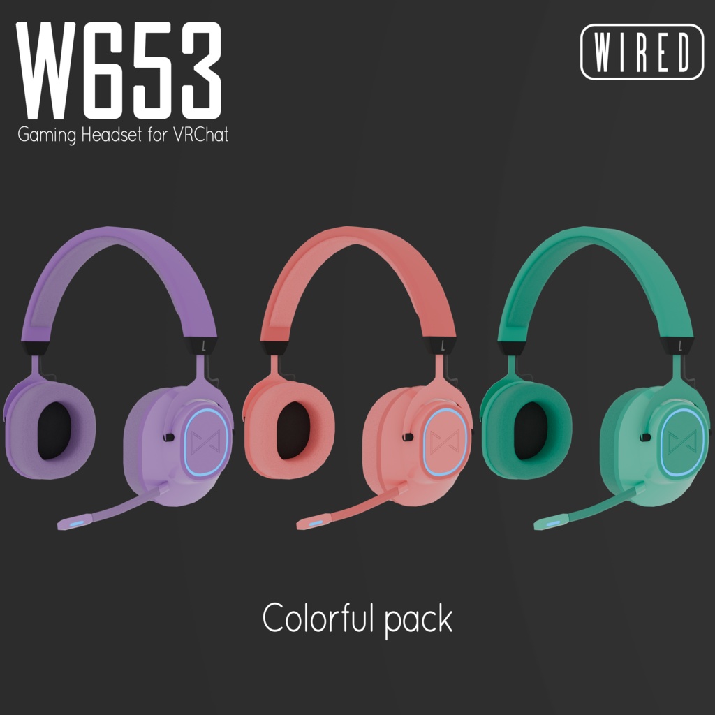 【Modular Avatar】w653 Headset | Gaming Headset for VRChat