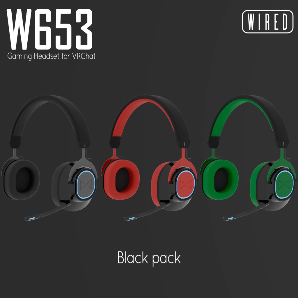 【Modular Avatar】w653 Headset | Gaming Headset for VRChat