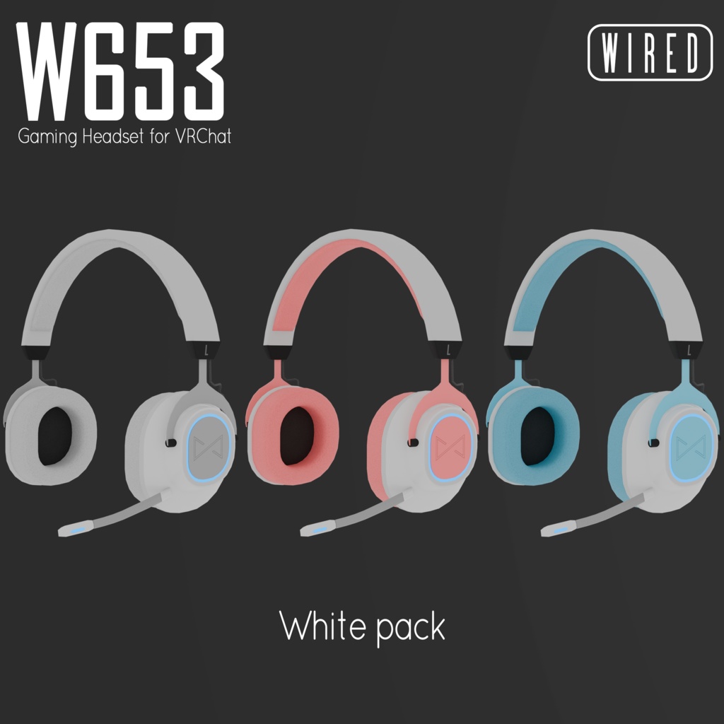 【Modular Avatar】w653 Headset | Gaming Headset for VRChat