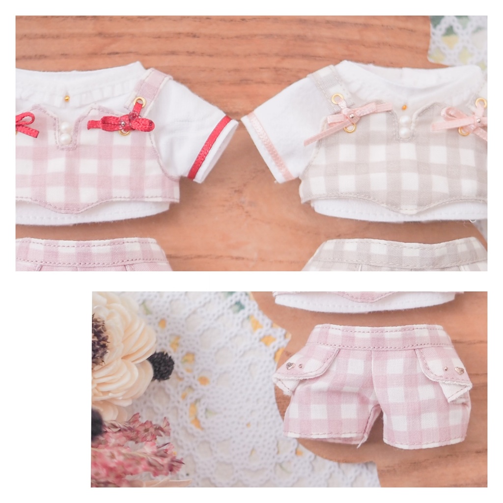 【ひいあいオンリー仕様】リボンビスチェのセットアップ、帽子