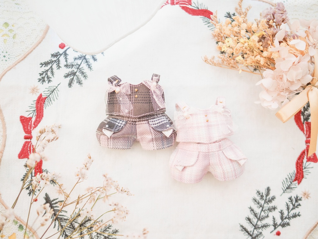  リボンビスチェのセットアップ〈2026.Hiiai〉ひいあいセット（Brown＋Pink）