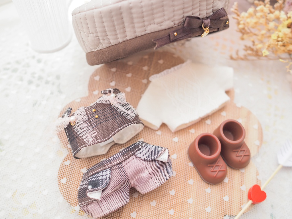 リボンビスチェのセットアップ〈2026.Hiiai〉ひいあいセット(Brown+Pink)