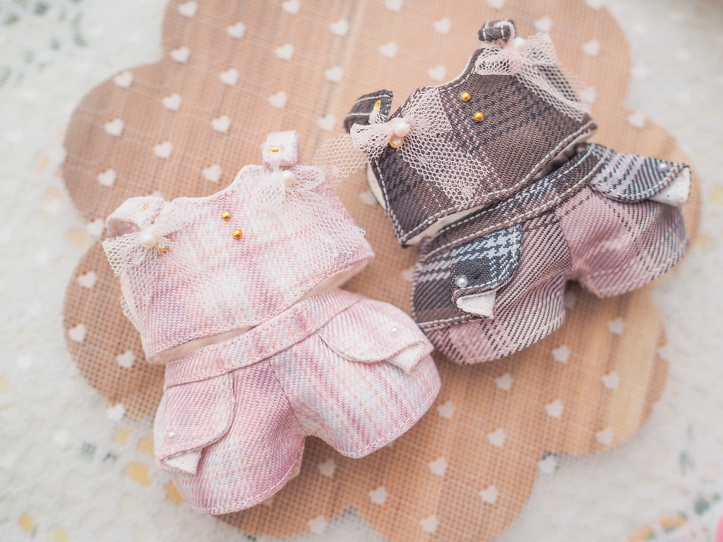 リボンビスチェのセットアップ〈2026.Hiiai〉ひいあいセット(Brown+Pink)