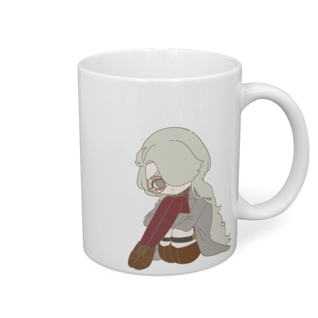 座っている穂茂むぅな マグカップ