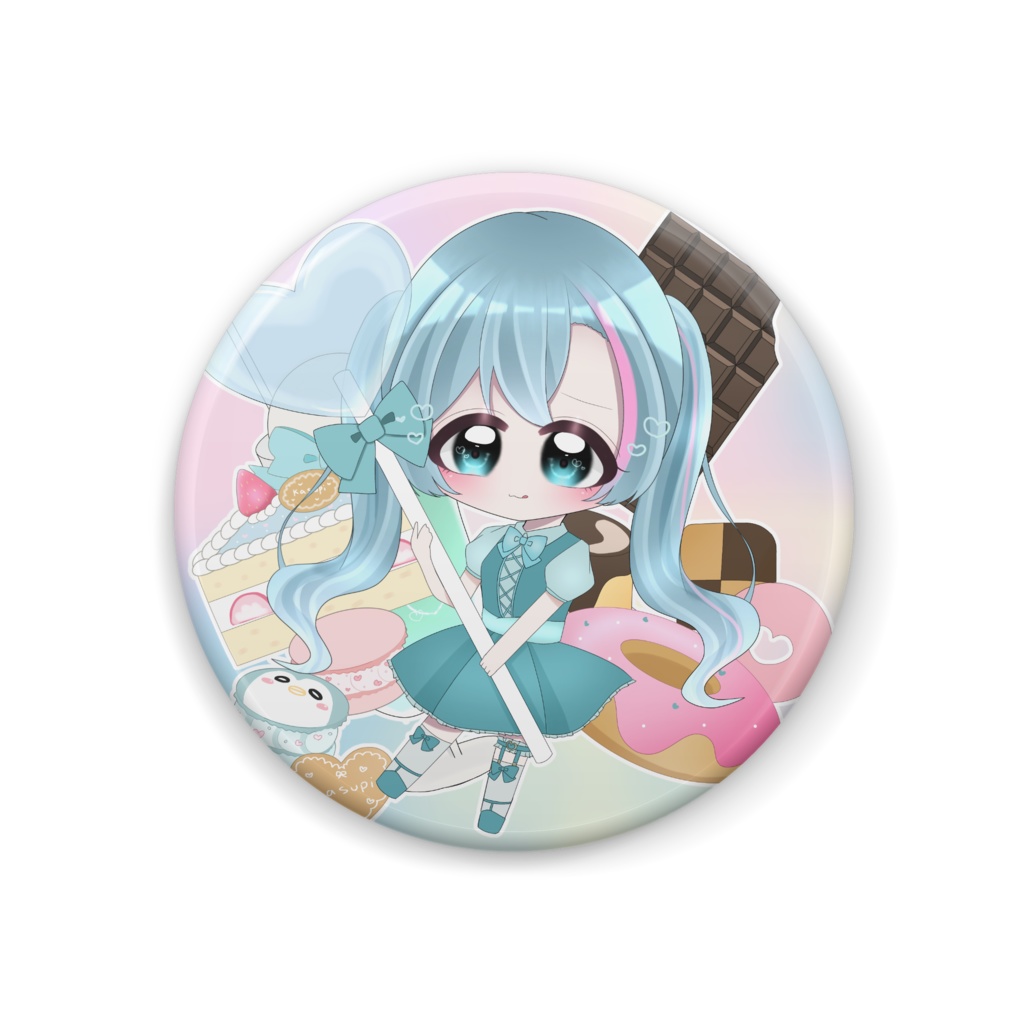 缶バッチ-お菓子(44mm)