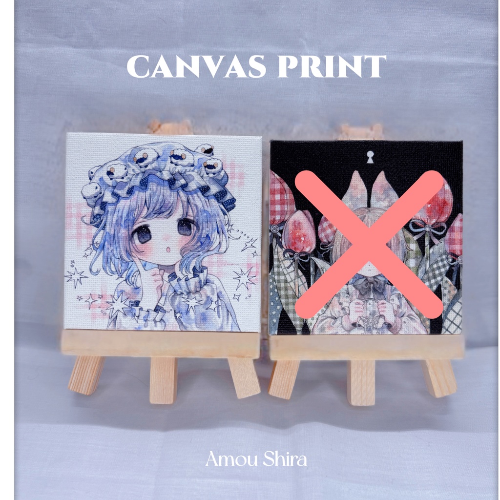 イーゼル付きミニキャンバスプリント