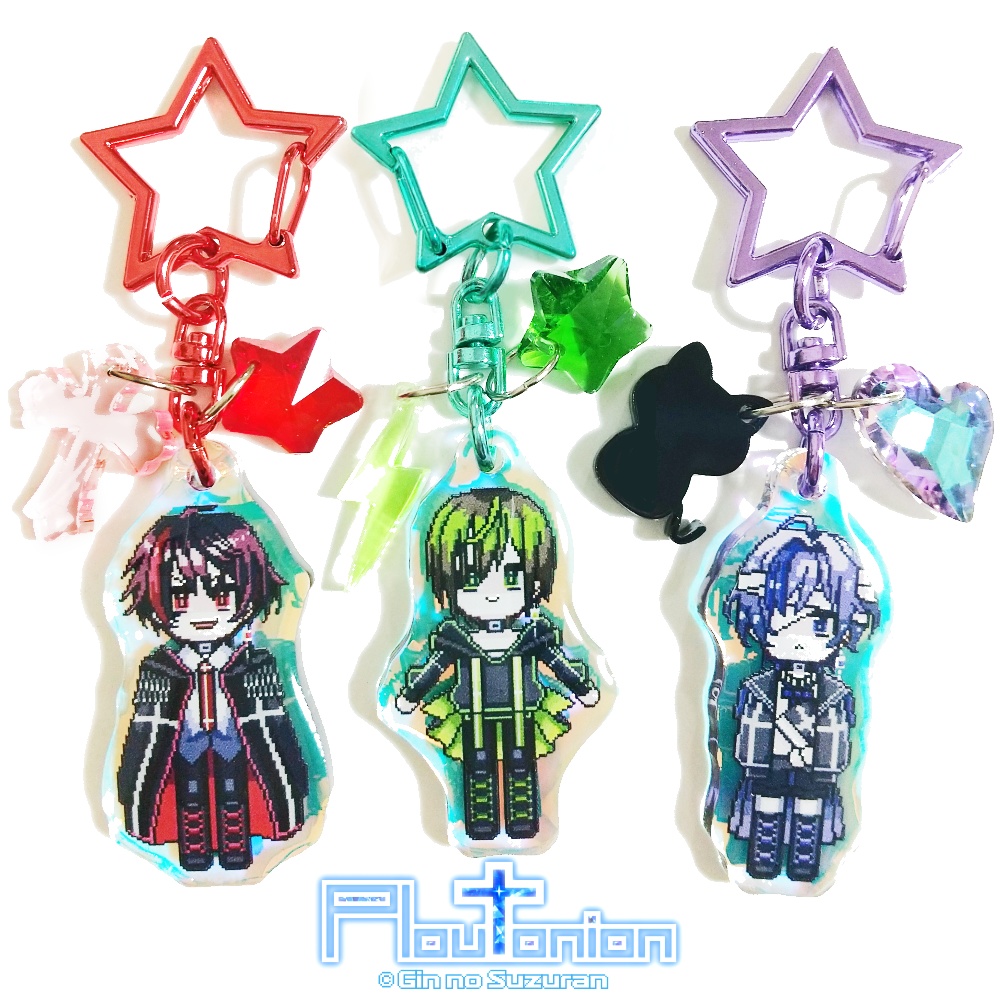♰Ploutonion-プルートニオン-♰ 偏光アクリルキーホルダー【焔・爽・雫】