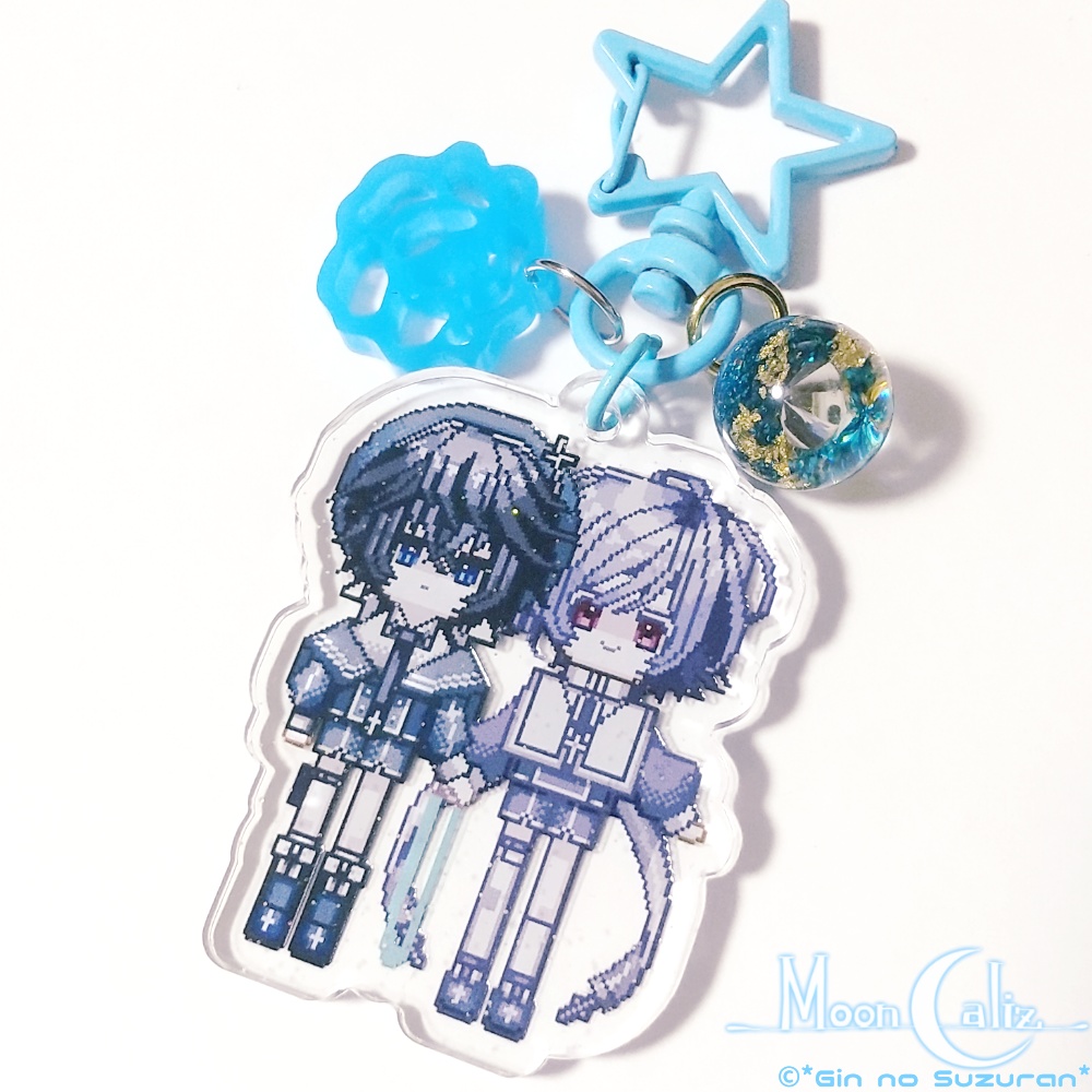 ♰MoonCaliz -ムーンカリス-♰ アクリルキーホルダー【ルルス&ルオン】【わたあめ】