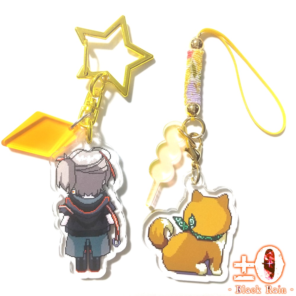 ♰±0 -Black Rain-♰ アクリルキーホルダー【スバル&つくね】