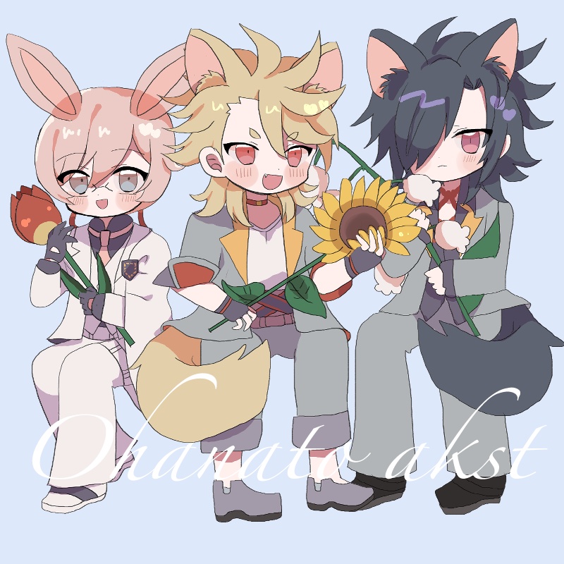 お花とアクスタ