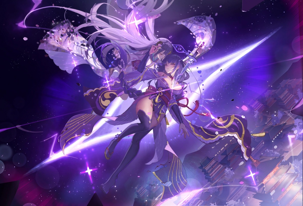 「原神動く壁紙」雷電将軍 PC壁紙