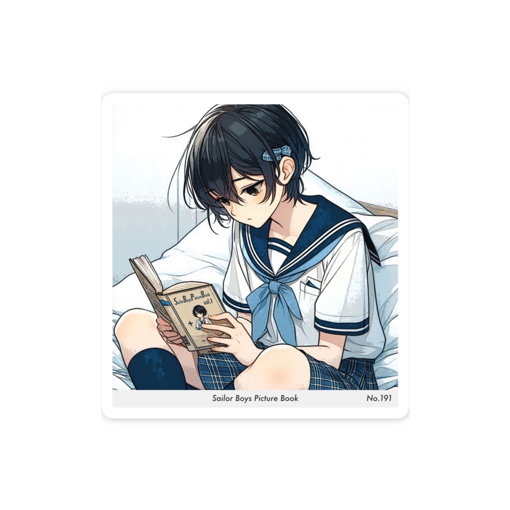 男の娘「セーラー服男子・読書『セーラー男子図鑑_1』ver.」No.191