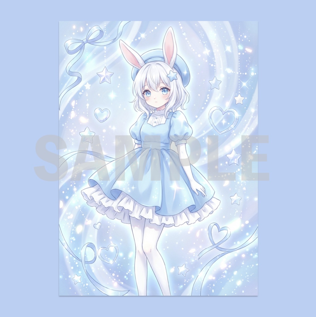 【フリー素材】SNSアイコン&壁紙 うさ耳少女