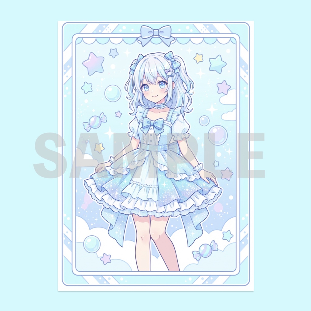 【フリー素材】トレカ風アイコン＆壁紙　キャンディ少女