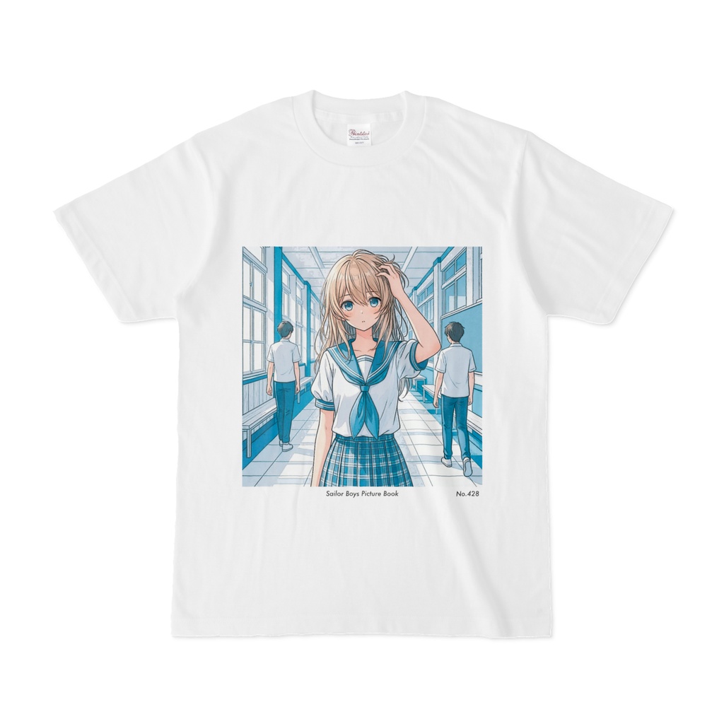 男の娘「セーラー服男子・朝、髪の毛結ぶ時間なかったver.」No.428