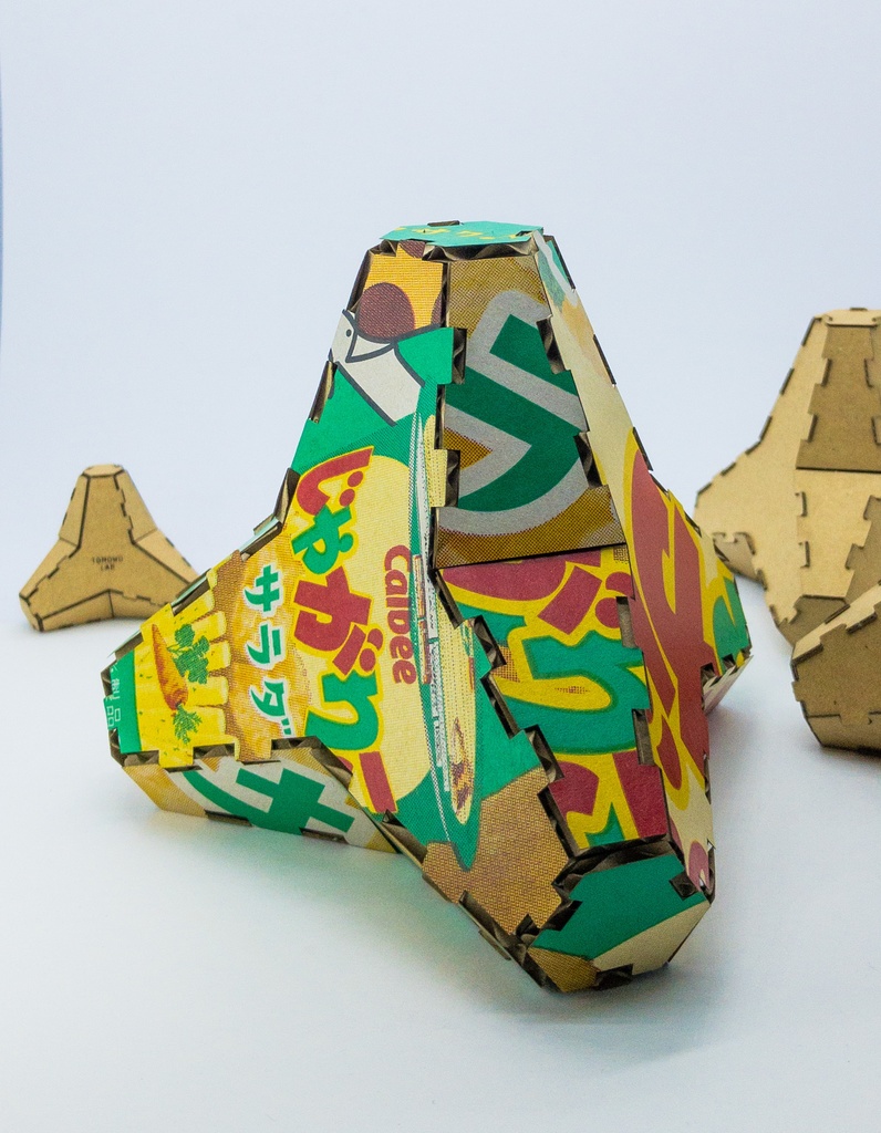 テトラポット風オブジェの展開図データ(無料版在り・テスト中)