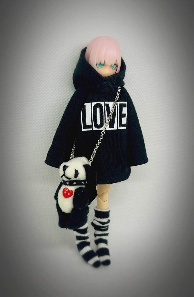 コーディネートセット【パンダちゃんポシェット】黒