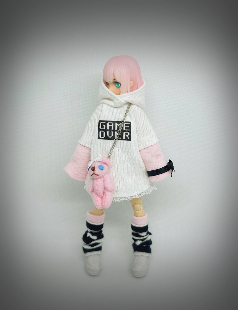 コーディネートセット【くまちゃんポシェット】白