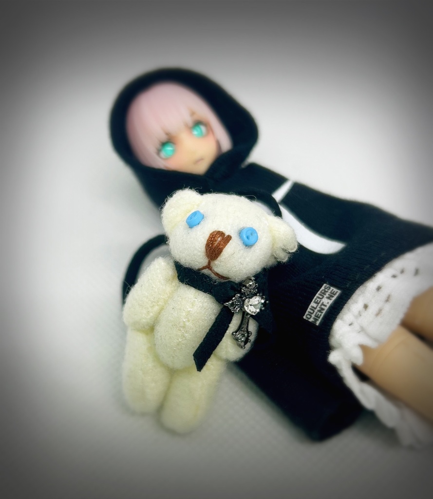 コーディネートセット【ピアスくまちゃんリュック付き】黒